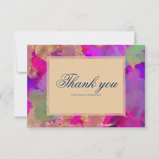 Roze, paarse, groene marmeren inkt uitnodigingen (Voorkant)