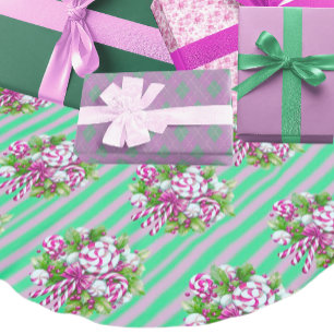 Roze Paarse Groene Snoep Cane Kerst Kerstboom Rok