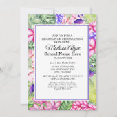 Roze Paarse Groene Tropische Gradual Partij Kaart (Voorkant)