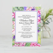 Roze Paarse Groene Tropische Gradual Partij Kaart (Staand voorkant)