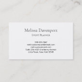 Roze Paarse groene Waterverf Floral Border Visitekaartje (Achterkant)