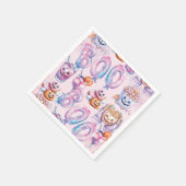 Roze Paarse Halloween Boo Waterverf Servet (Hoek)