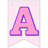 Roze Paarse Happy Birthday Banner Swallowtail (Derde vlag)