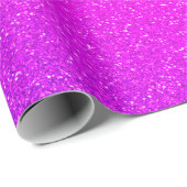 Roze Paarse Happy Birthday Glitter Aangepaste naam Cadeaupapier (Rol Hoek)