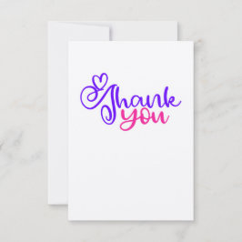 Roze/Paarse Hartelijk dank voor Kraft Paper Bedankkaart