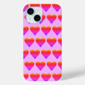 Roze Paarse harten houden van Valentijn Case-Mate iPhone Case (Achterkant)