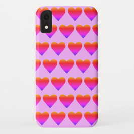 Roze Paarse harten houden van Valentijn iPhone 15 Case