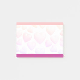 Roze + Paarse Harten op Gepersonaliseerde Aangepas Post-it® Notes