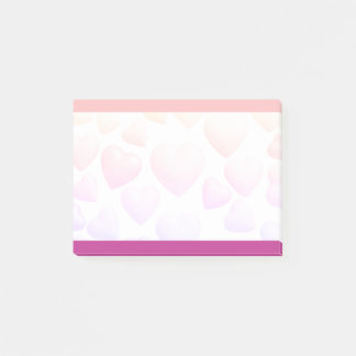 Roze + Paarse Harten op Gepersonaliseerde Aangepas Post-it® Notes