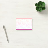 Roze + Paarse Harten op Gepersonaliseerde Aangepas Post-it® Notes (Kantoor)