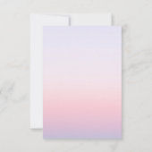 Roze Paarse Hemelse Trouwfoto Save The Date (Achterkant)