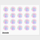 Roze paarse holografisch zoet 16 Dank u Ronde Sticker (Vel)