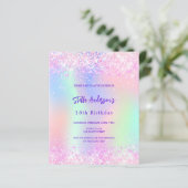 Roze paarse holografische 18e verjaardagsbudget (Staand voorkant)