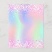 Roze paarse holografische 18e verjaardagsbudget (Achterkant)