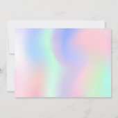 Roze paarse holografische foto verjaardag kaart (Achterkant)