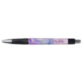 Roze paarse holografische monogram pen (Voorkant)