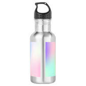 Roze paarse holografische monogram script waterfles  (Achterkant)