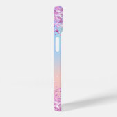 Roze paarse holografische naam script Case-Mate iPhone case (Achterkant / Rechts)