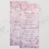 Roze Paarse Hortensia Zomer Tuin Bruiloft Kaart (Voorkant / Achterkant)
