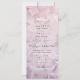 Roze Paarse Hortensia Zomer Tuin Bruiloft Kaart