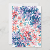 Roze & Paarse Hydrangea Flowers Vrijgezellenfeest Kaart (Achterkant)