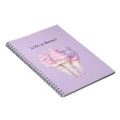 Roze Paarse Ijsjes Notitieboek (Rechterzijde)