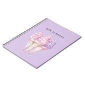 Roze Paarse Ijsjes Notitieboek (Linkerzijde)