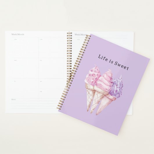 Roze Paarse Ijsjes Planner (Display)