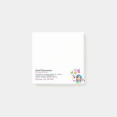 Roze Paarse Janitorial Branding Schoonmaak Post-it® Notes (Voorkant)