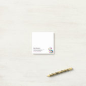 Roze Paarse Janitorial Branding Schoonmaak Post-it® Notes (Op bureau)