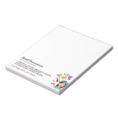 Roze Paarse Janitorial Merken Schoonmaak Notitieblok (Linkerzijde)