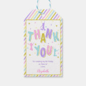 Roze & Paarse Jump Gift Labels Cadeaulabel (Voorkant)