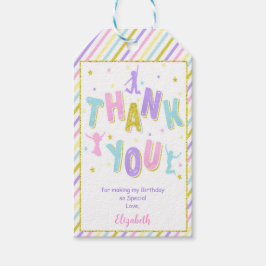 Roze & Paarse Jump Gift Labels Cadeaulabel