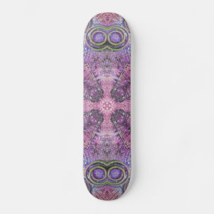 Roze & Paarse Juweel Patroon Skateboarddek Persoonlijk Skateboard