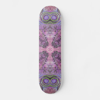 Roze & Paarse Juweel Patroon Skateboarddek Persoonlijk Skateboard