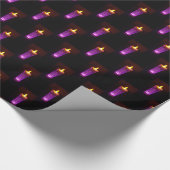 Roze Paarse kaarsen Candlelight Diwali kerst Cadeaupapier (Hoek)