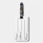 Roze & Paarse Kaleidoscoop Bloem Bagagelabel (Achterkant verticaal)