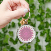 Roze & Paarse Kaleidoscoop Bloem Sleutelhanger (Hand)
