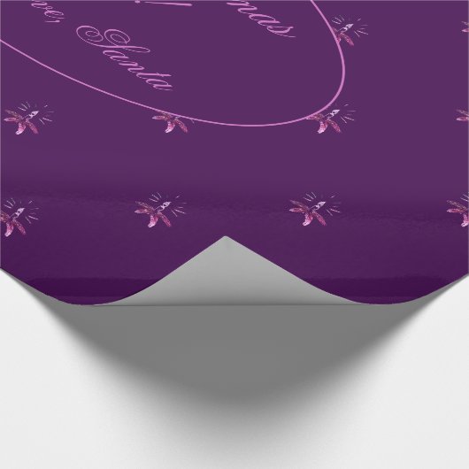 Roze Paarse kerst met de kaarsenhouder Cadeaupapier (Hoek)