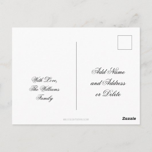 Roze Paarse kerstboom Modern Elegant Briefkaart (Achterkant)