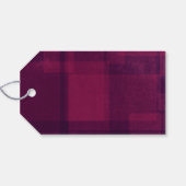 Roze Paarse kerstfeestdag - Label met cadeaus Cadeaulabel (Achterkant Horizontaal)