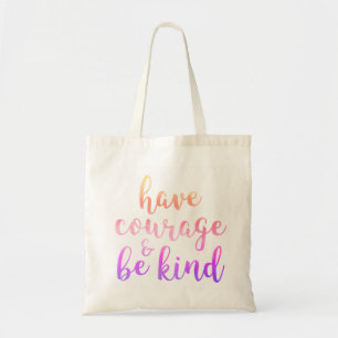 Roze Paarse Kinderen van het citaat van de Moed &  Tote Bag