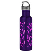 Roze Paarse kite Surfing Print Kiteboarder Waterfles (Achterkant)