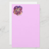 ROZE PAARSE KITTEN, SCHATTIGEE KITTY CAT PORTRET BRIEFPAPIER (Voorkant / Achterkant)