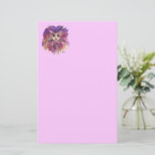 ROZE PAARSE KITTEN, SCHATTIGEE KITTY CAT PORTRET BRIEFPAPIER (Staand voorkant)