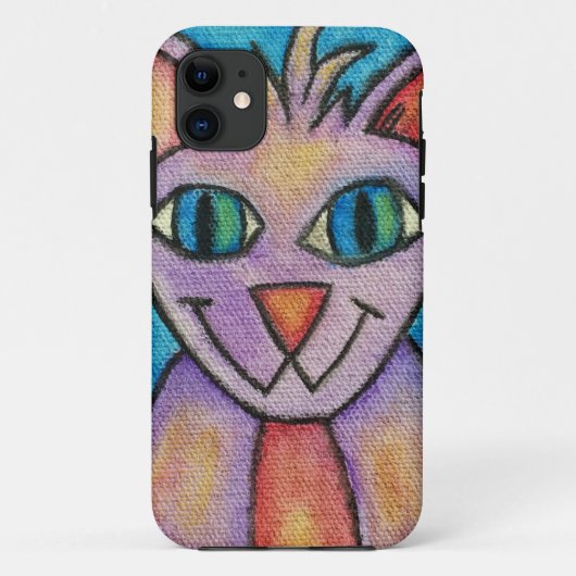Roze Paarse Kitty Kat Case-Mate iPhone Case (Achterkant)