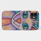 Roze Paarse Kitty Kat Case-Mate iPhone Case (Achterkant (horizontaal))