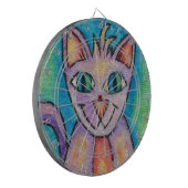 Roze Paarse Kitty Kat Dartbord (Voorkant Links)