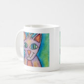 Roze Paarse Kitty Kat Koffiemok (Voorkant links)
