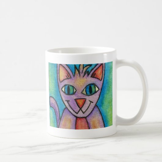 Roze Paarse Kitty Kat Koffiemok (Rechts)